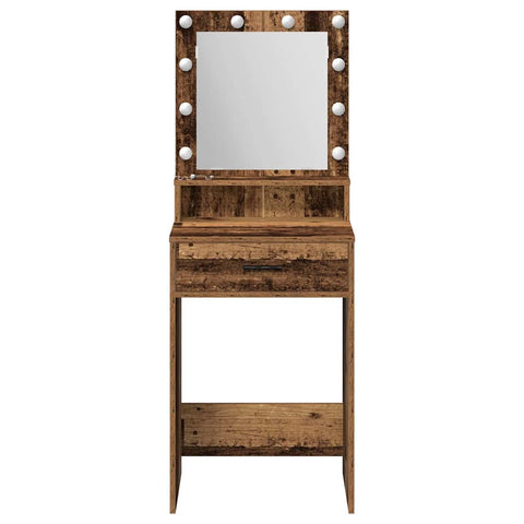vidaXL Dressing Table Old Wood 50 x 41 x 135 cm Engineered wood