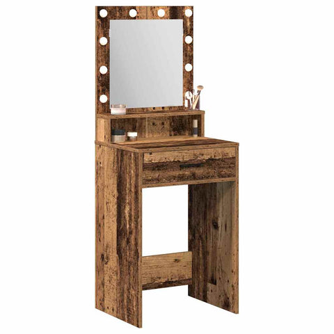 vidaXL Dressing Table Old Wood 50 x 41 x 135 cm Engineered wood