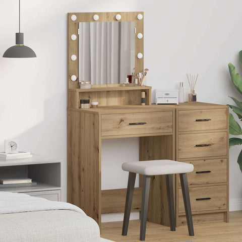 vidaXL Dressing Table Artisan oak 50 x 41 x 135 cm Engineered wood