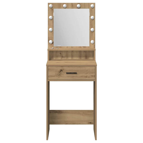 vidaXL Dressing Table Artisan oak 50 x 41 x 135 cm Engineered wood