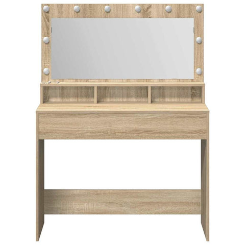 vidaXL Dressing Table Sonoma oak 100 x 41 x 135 cm Engineered wood
