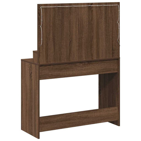 vidaXL Dressing Table Brown Oak 100 x 41 x 135 cm Engineered wood