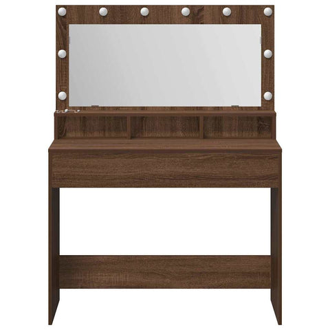 vidaXL Dressing Table Brown Oak 100 x 41 x 135 cm Engineered wood