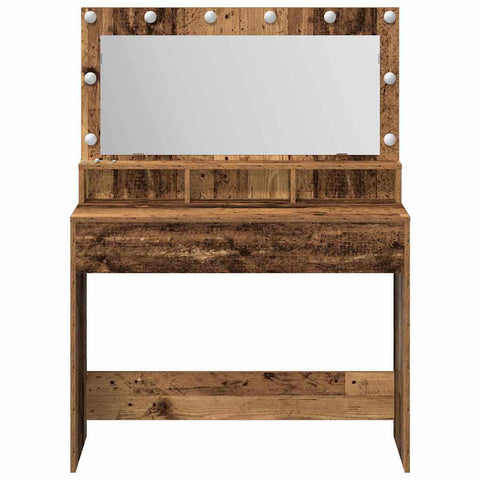 vidaXL Dressing Table Old wood 100 x 41 x 135 cm Engineered wood