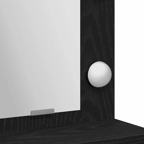 vidaXL Dressing Table Black oak 79 x 41 x 135 cm Engineered wood