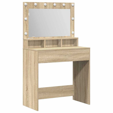 vidaXL Dressing Table Sonoma oak 79 x 41 x 135 cm Engineered wood