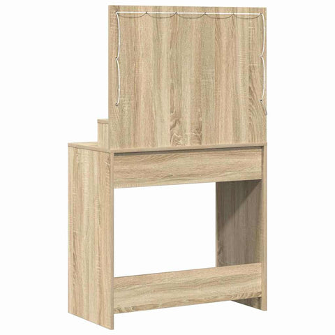 vidaXL Dressing Table Sonoma oak 79 x 41 x 135 cm Engineered wood