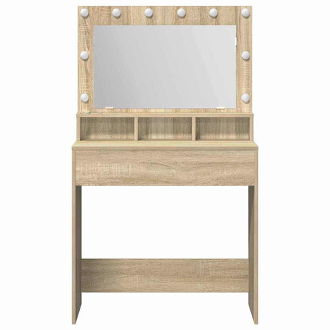 vidaXL Dressing Table Sonoma oak 79 x 41 x 135 cm Engineered wood