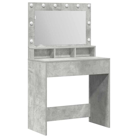 vidaXL Dressing Table Concrete grey 79 x 41 x 135 cm Engineered wood
