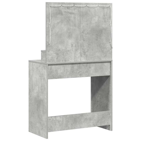 vidaXL Dressing Table Concrete grey 79 x 41 x 135 cm Engineered wood