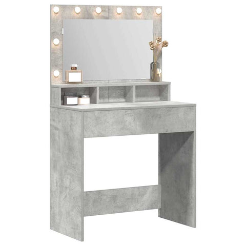 vidaXL Dressing Table Concrete grey 79 x 41 x 135 cm Engineered wood