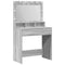 vidaXL Vanity Table Grey sonoma Engineered Wood 75.5 x 41 x 135 cm