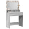 vidaXL Vanity Table Grey sonoma Engineered Wood 75.5 x 41 x 135 cm