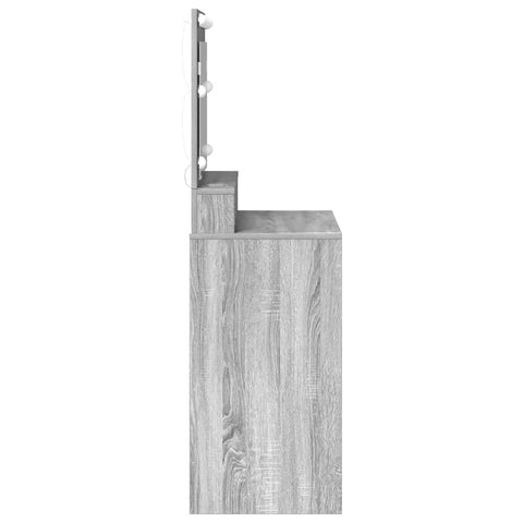 vidaXL Vanity Table Grey sonoma Engineered Wood 75.5 x 41 x 135 cm