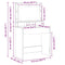 vidaXL Vanity Table Grey sonoma Engineered Wood 75.5 x 41 x 135 cm