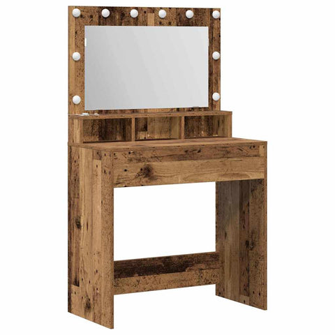 vidaXL Dressing Table Old wood 79 x 41 x 135 cm Engineered wood