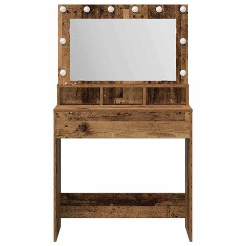 vidaXL Dressing Table Old wood 79 x 41 x 135 cm Engineered wood