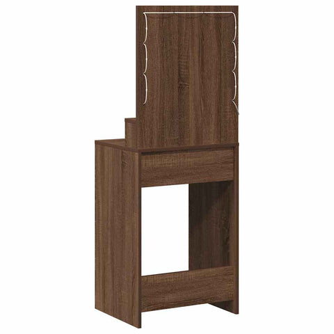 vidaXL Dressing Table Brown Oak 50 x 41 x 135 cm Engineered wood