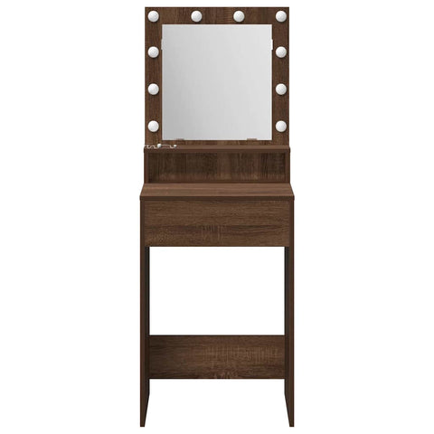 vidaXL Dressing Table Brown Oak 50 x 41 x 135 cm Engineered wood