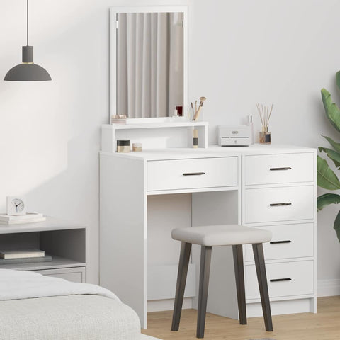 vidaXL Dressing Table White 50 x 41 x 140 cm Engineered wood