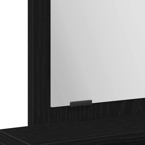 vidaXL Dressing Table Black oak 50 x 41 x 140 cm Engineered wood
