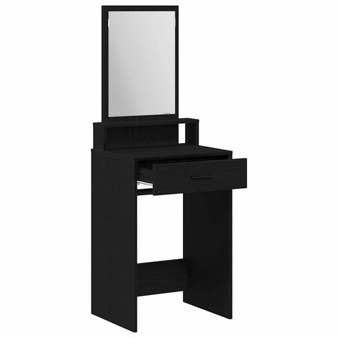 vidaXL Dressing Table Black oak 50 x 41 x 140 cm Engineered wood