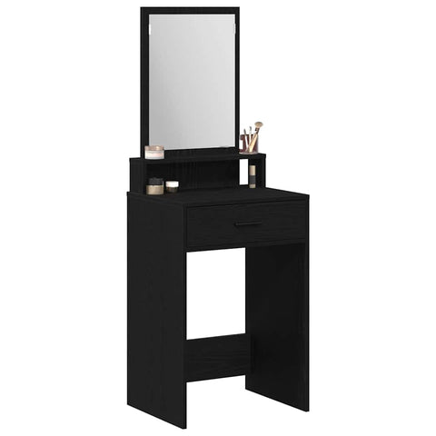 vidaXL Dressing Table Black oak 50 x 41 x 140 cm Engineered wood