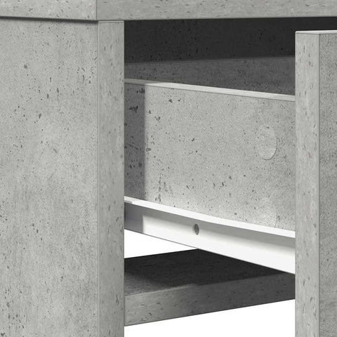 vidaXL Dressing Table Concrete grey 50 x 41 x 140 cm Engineered wood