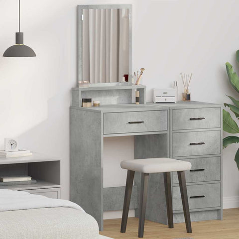 vidaXL Dressing Table Concrete grey 50 x 41 x 140 cm Engineered wood