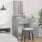 vidaXL Dressing Table Concrete grey 50 x 41 x 140 cm Engineered wood