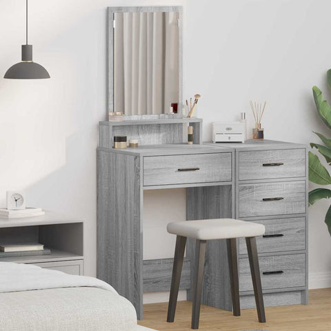 vidaXL Dressing Table Grey sonoma 50 x 41 x 140 cm Engineered wood