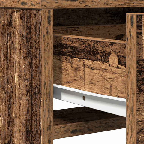 vidaXL Dressing Table with Drawers - Old Wood 50x41x140 cm