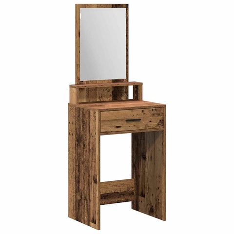 vidaXL Dressing Table with Drawers - Old Wood 50x41x140 cm