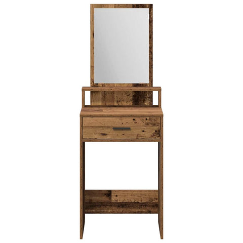 vidaXL Dressing Table with Drawers - Old Wood 50x41x140 cm