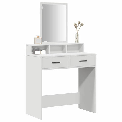 vidaXL Dressing Table White 79 x 41 x 140 cm Engineered wood