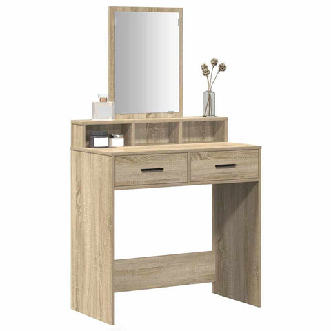 vidaXL Dressing Table Sonoma Oak 79 x 41 x 140 cm Engineered wood