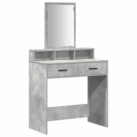 vidaXL Dressing Table Concrete grey 79 x 41 x 140 cm Engineered wood