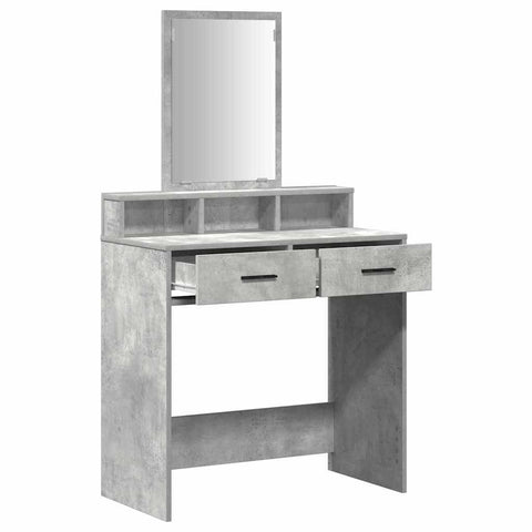 vidaXL Dressing Table Concrete grey 79 x 41 x 140 cm Engineered wood