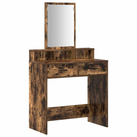 vidaXL Dressing Table Smoked oak 79 x 41 x 140 cm Engineered wood
