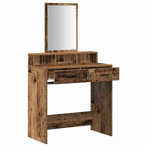 vidaXL Dressing Table Old wood 79 x 41 x 140 cm Engineered wood