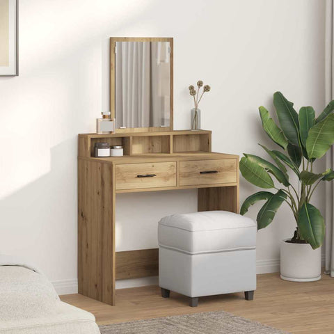 vidaXL Dressing Table Artisan Oak 79 x 41 x 140 cm Engineered wood
