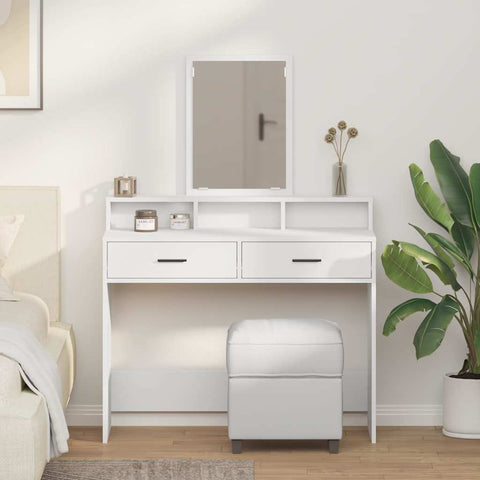 vidaXL Dressing Table White 100 x 41 x 140 cm Engineered wood