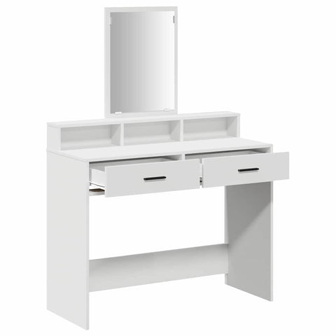 vidaXL Dressing Table White 100 x 41 x 140 cm Engineered wood