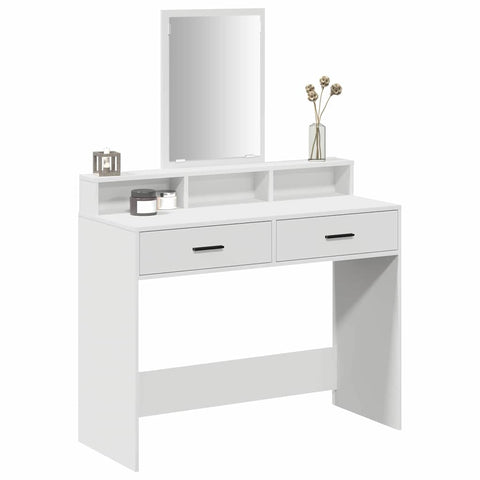 vidaXL Dressing Table White 100 x 41 x 140 cm Engineered wood