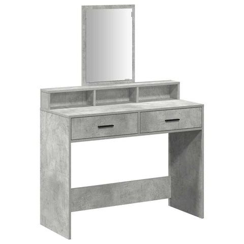 vidaXL Dressing Table Concrete grey 100 x 41 x 140 cm Engineered wood