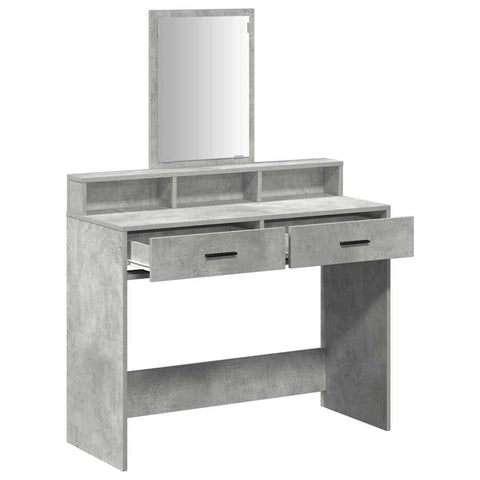 vidaXL Dressing Table Concrete grey 100 x 41 x 140 cm Engineered wood
