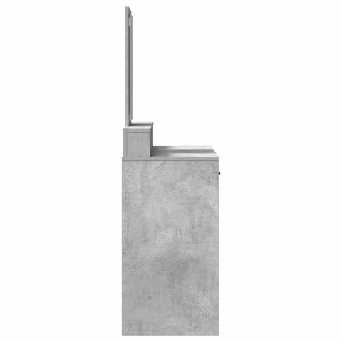 vidaXL Dressing Table Concrete grey 100 x 41 x 140 cm Engineered wood