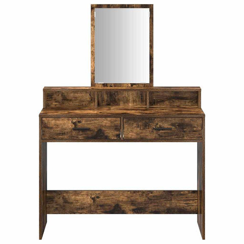 vidaXL Dressing Table Smoked oak 100 x 41 x 140 cm Engineered wood