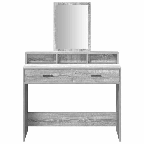 vidaXL Dressing Table Grey Sonoma 100 x 41 x 140 cm Engineered wood