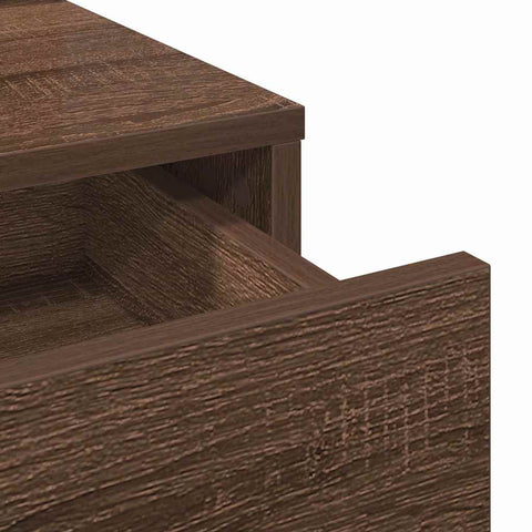 vidaXL Dressing Table with Drawers Brown Oak 100x41x140 cm